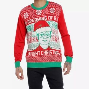 NWT The Office Dreaming Of A Dwight Christmas Intarsia Sweater